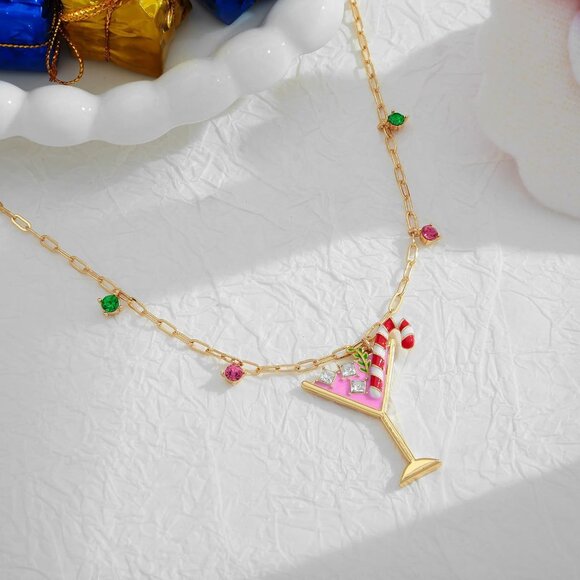 Christmas Necklace for Women Colorful Christmas Light Necklace Long Christmas Tr - Picture 3 of 9